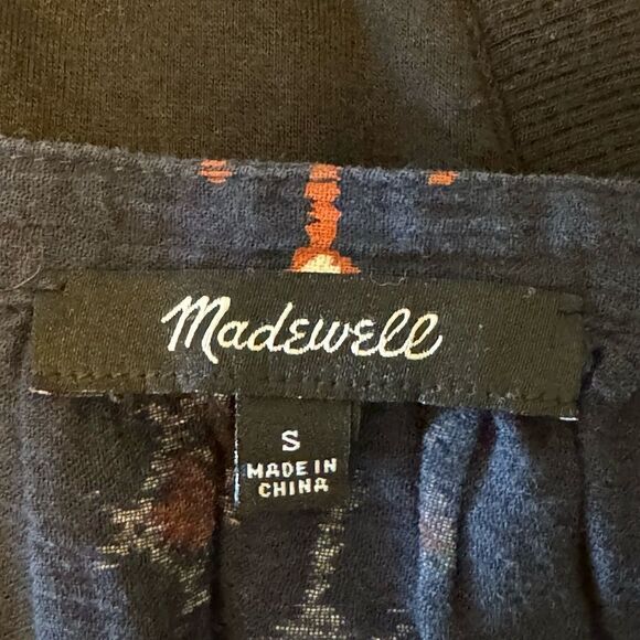 Madewell‎ Marta Folkstitch Popover Peasant Boho 3/4 Sleeve Blouse Top Size Small - Picture 4 of 9